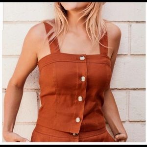 Banana republic linen blend tank top